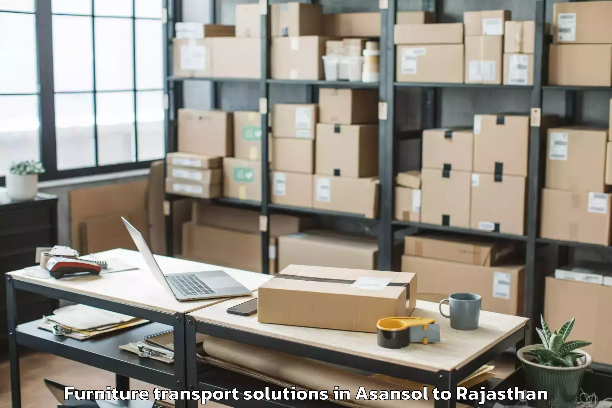 Professional Asansol to Chomu Furniture Transport Solutions